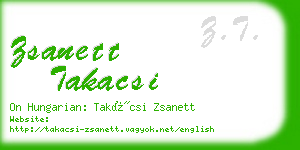 zsanett takacsi business card